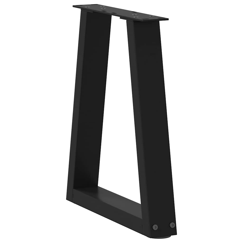 sofabordsben V-formet 2 stk. sort 28 x (42-43,3) cm stål