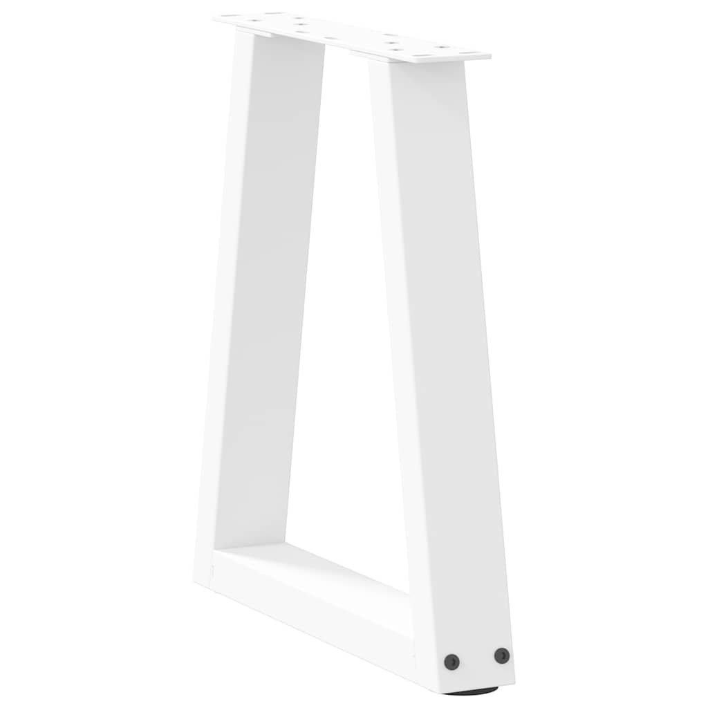 sofabordsben V-formet 2 stk. hvid 28 x (42-43,3) cm stål