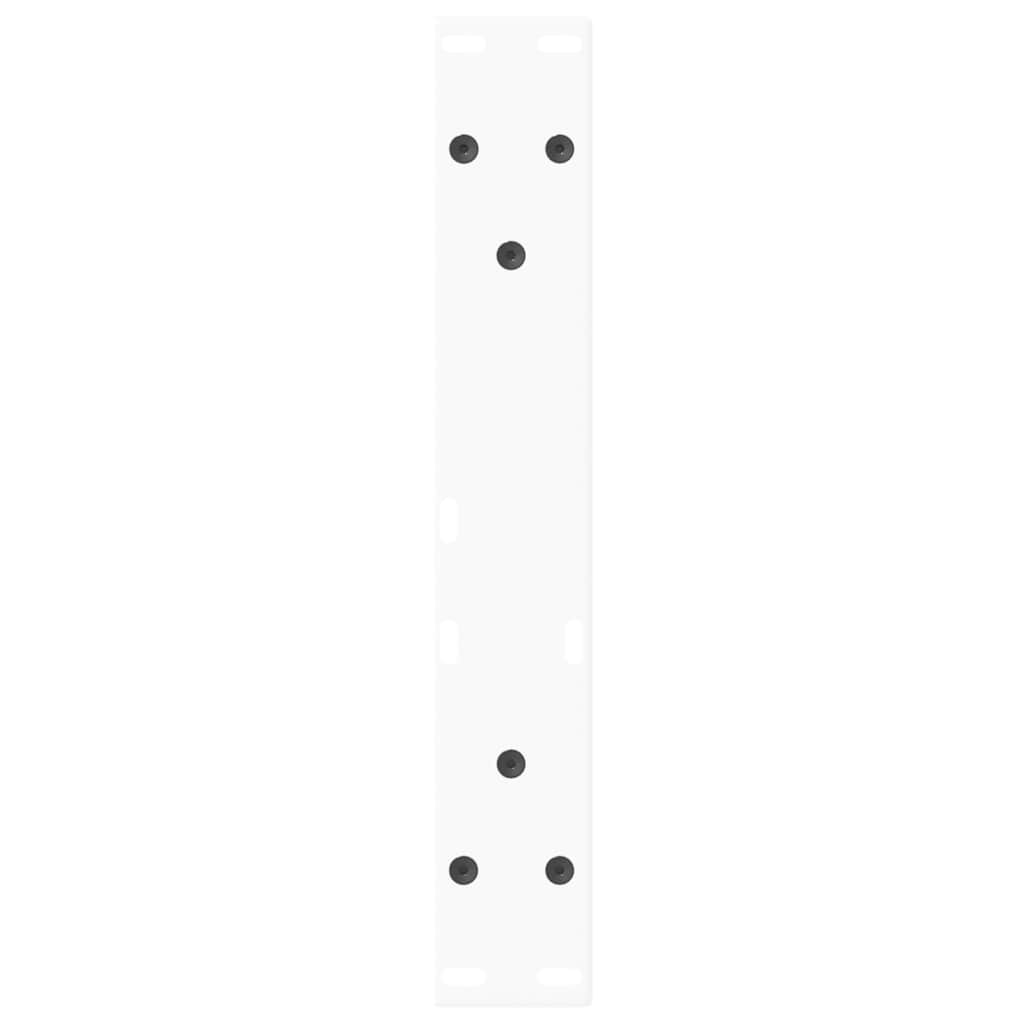 sofabordsben V-formet 2 stk. hvid 28 x (42-43,3) cm stål