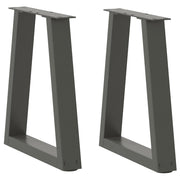 sofabordsben V-formet 2 stk. antracit 28 x (42-43,3) cm stål