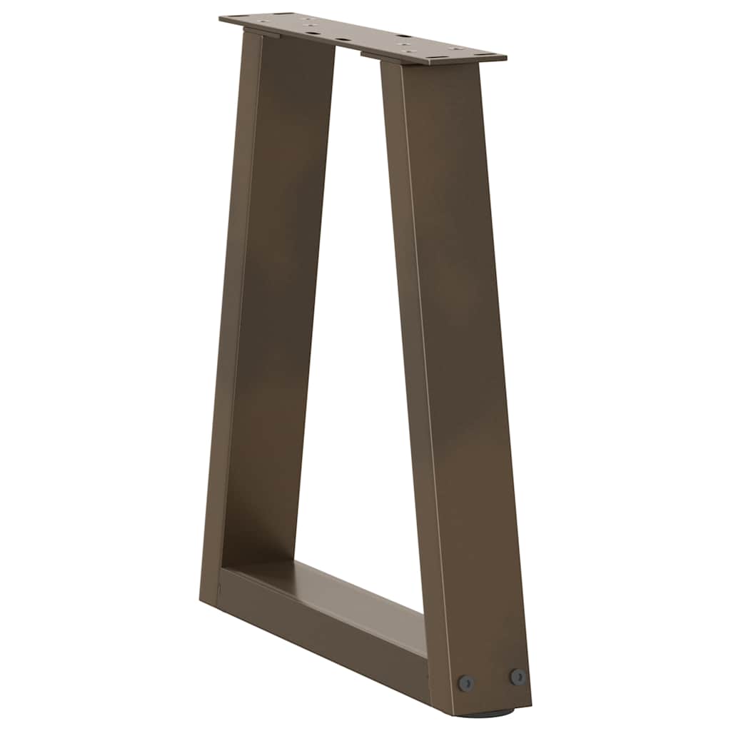 sofabordsben V-formet 2 stk. naturstål 28 x (42-43,3) cm stål