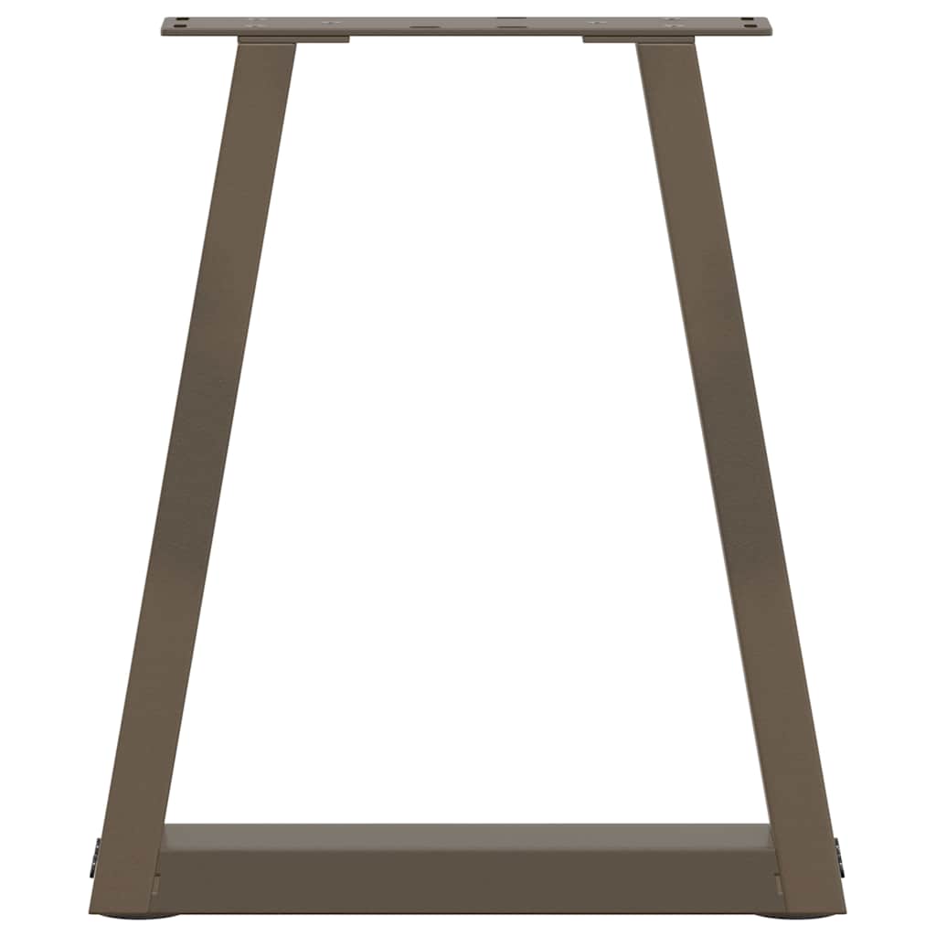 sofabordsben V-formet 2 stk. naturstål 28 x (42-43,3) cm stål