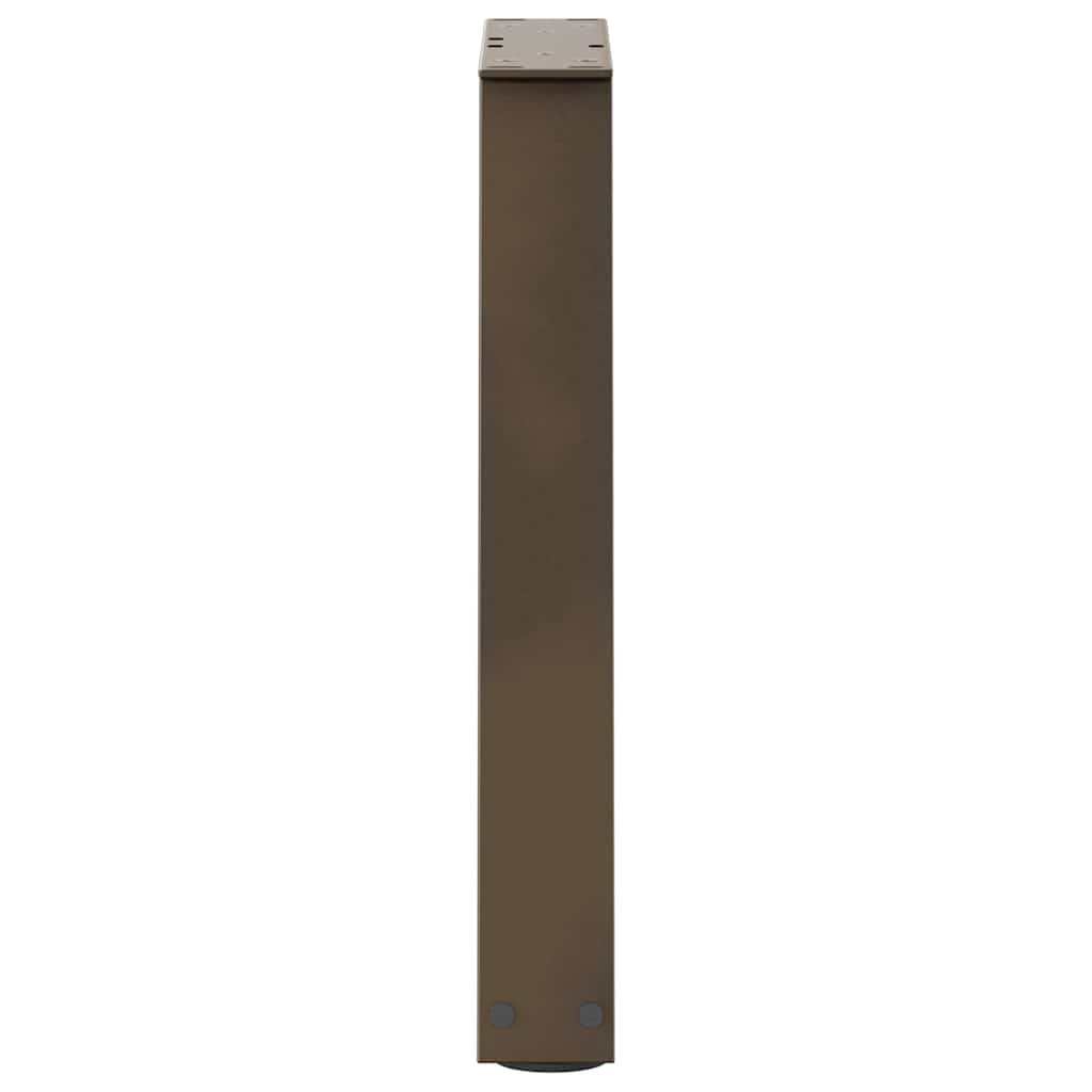 sofabordsben V-formet 2 stk. naturstål 28 x (42-43,3) cm stål