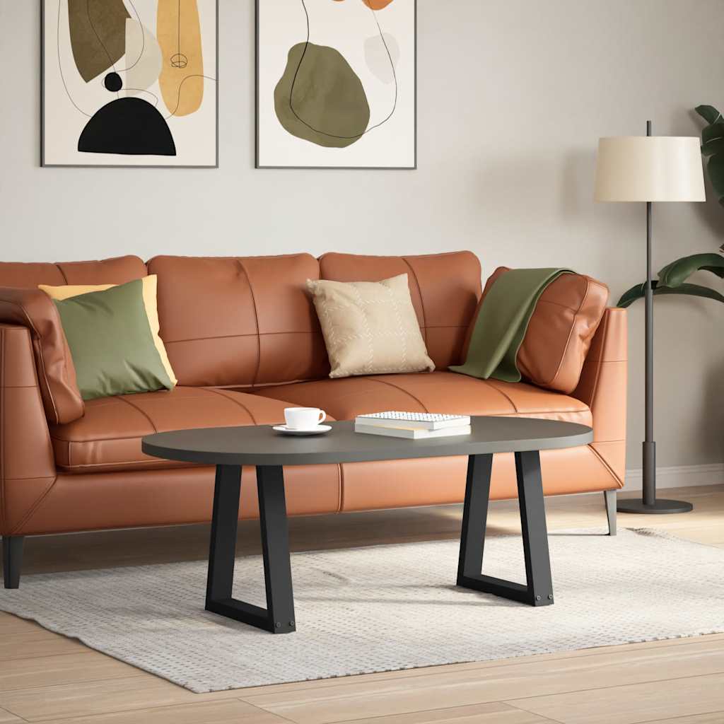 sofabordsben V-formet 2 stk. sort 38 x (42-43,3) cm stål