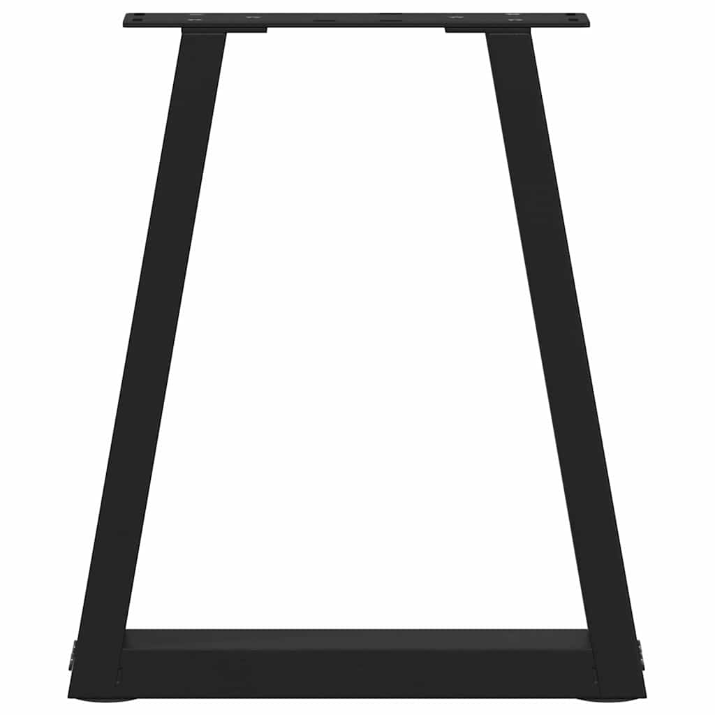 sofabordsben V-formet 2 stk. sort 38 x (42-43,3) cm stål