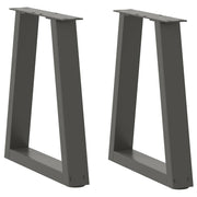 sofabordsben V-formet 2 stk. antracit 38 x (42-43,3) cm stål