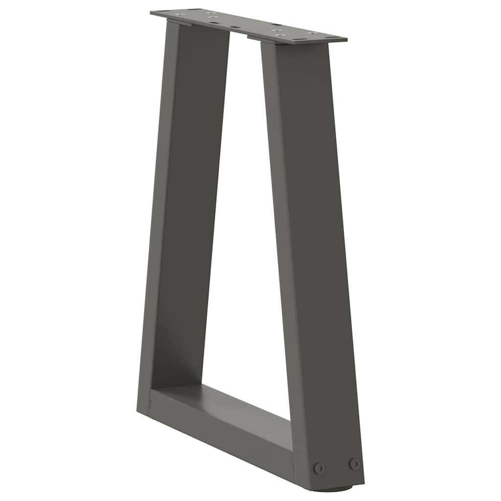 sofabordsben V-formet 2 stk. antracit 38 x (42-43,3) cm stål