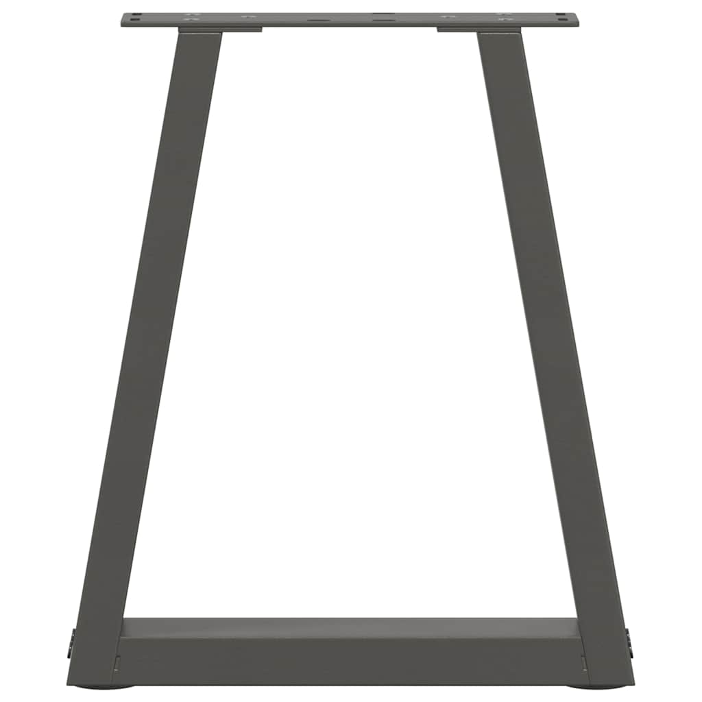 sofabordsben V-formet 2 stk. antracit 38 x (42-43,3) cm stål