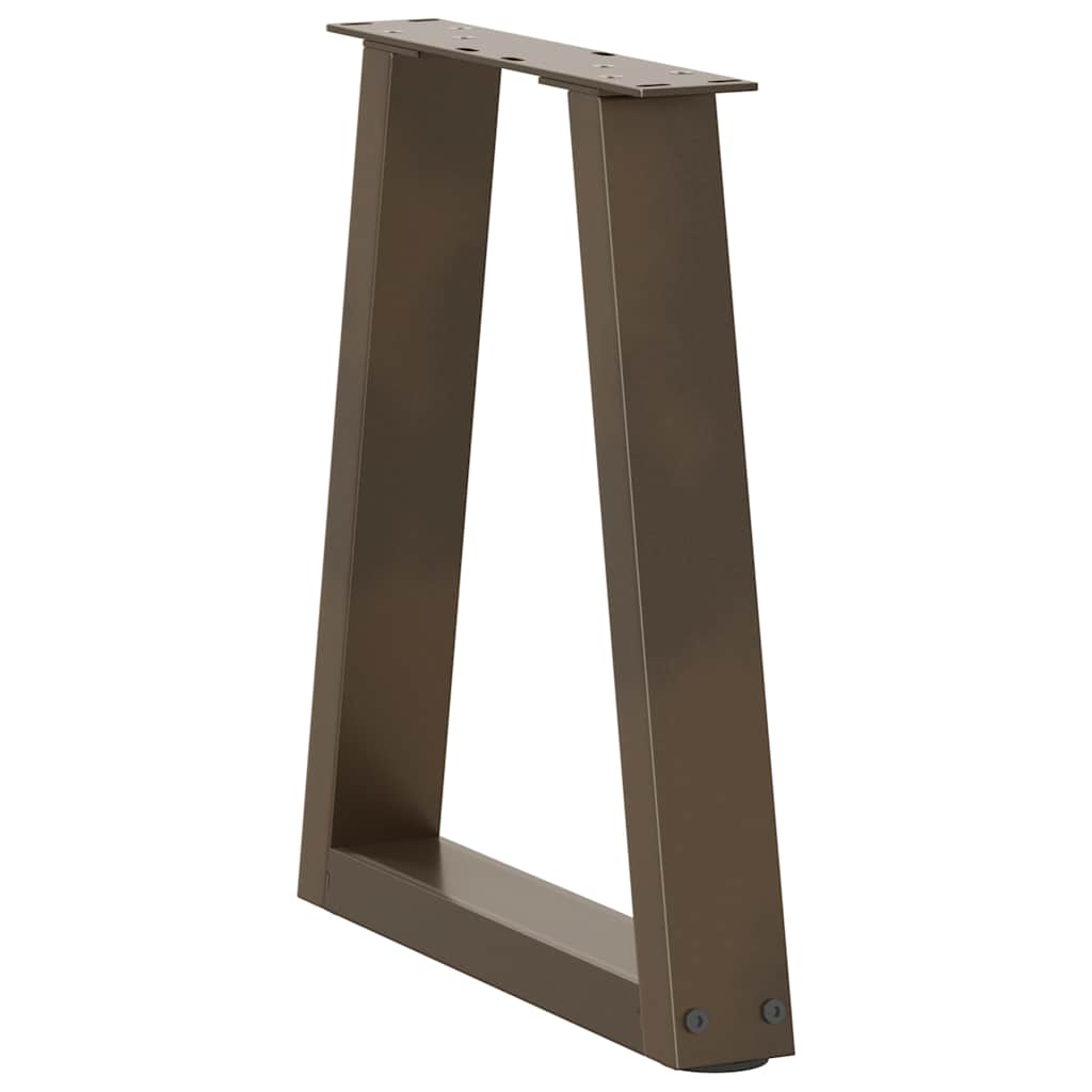 sofabordsben V-formet 2 stk. naturstål 38 x (42-43,3) cm stål