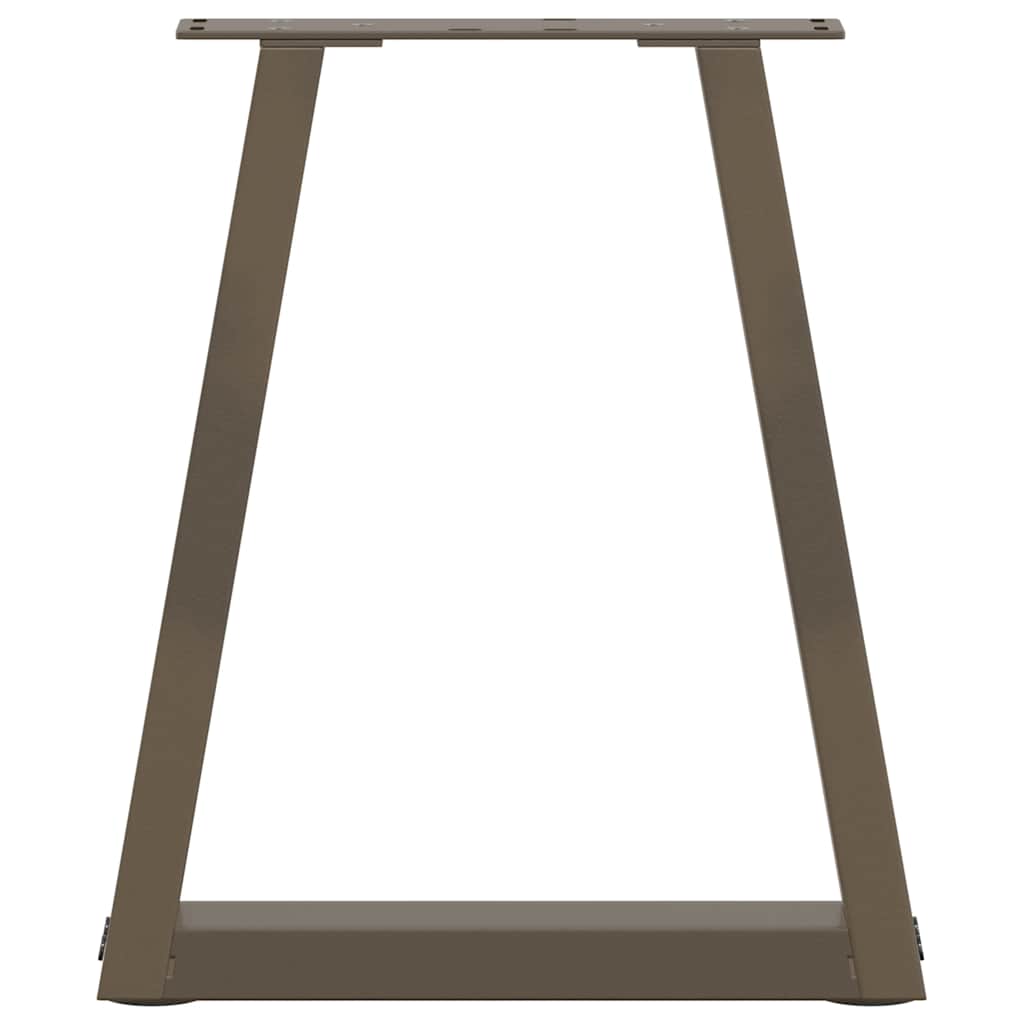 sofabordsben V-formet 2 stk. naturstål 38 x (42-43,3) cm stål