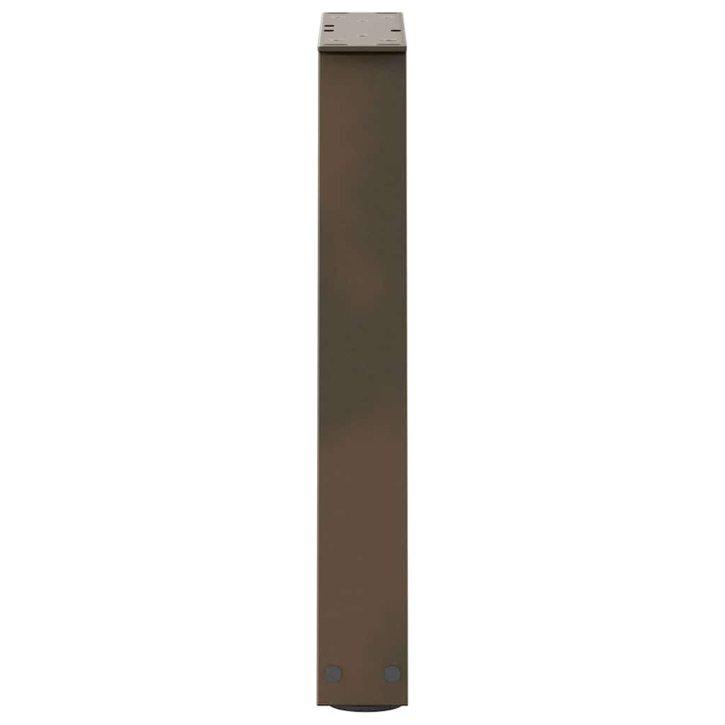 sofabordsben V-formet 2 stk. naturstål 38 x (42-43,3) cm stål