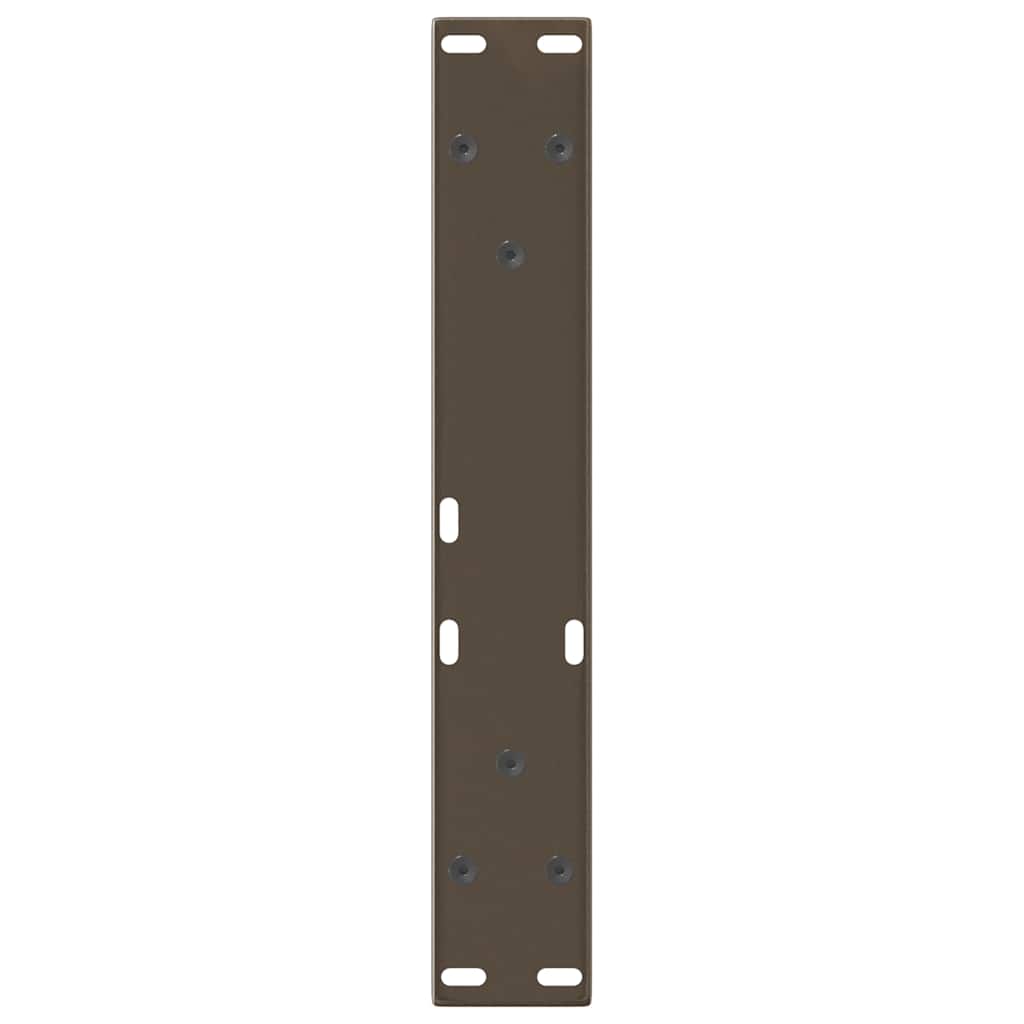 sofabordsben V-formet 2 stk. naturstål 38 x (42-43,3) cm stål