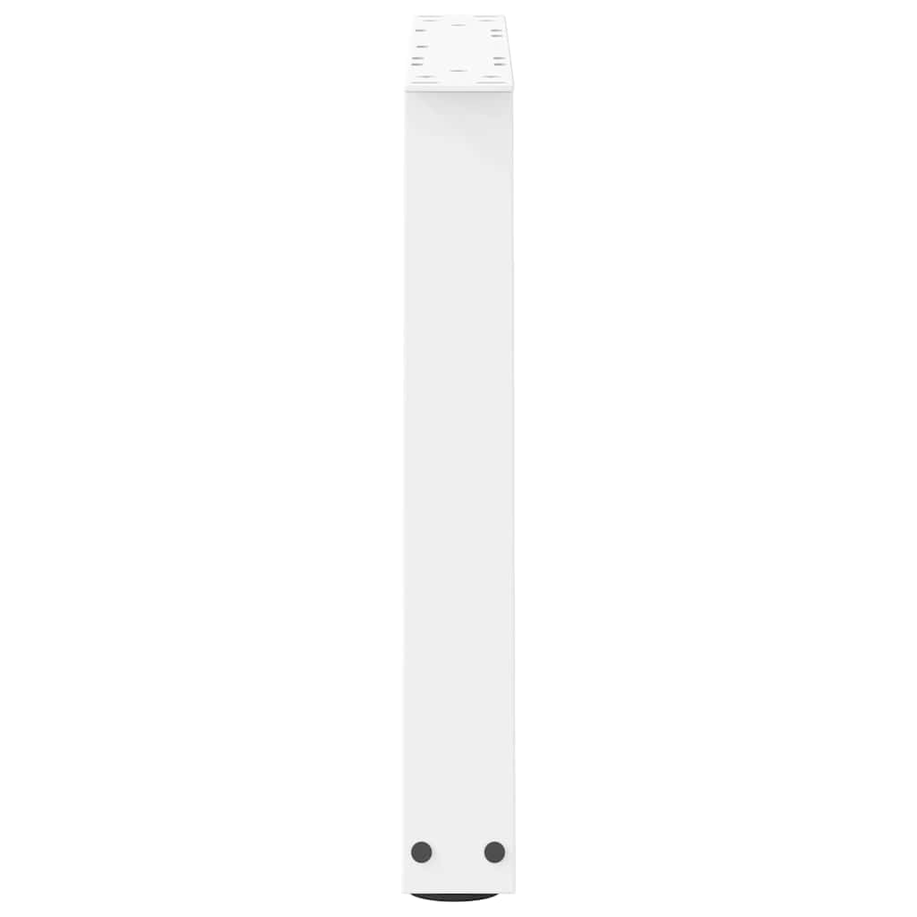 sofabordsben V-formet 2 stk. hvid 50x(42-43,3) cm stål