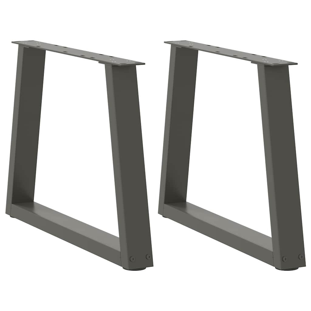 sofabordsben V-formet 2 stk. antracit 50x(42-43,3) cm stål