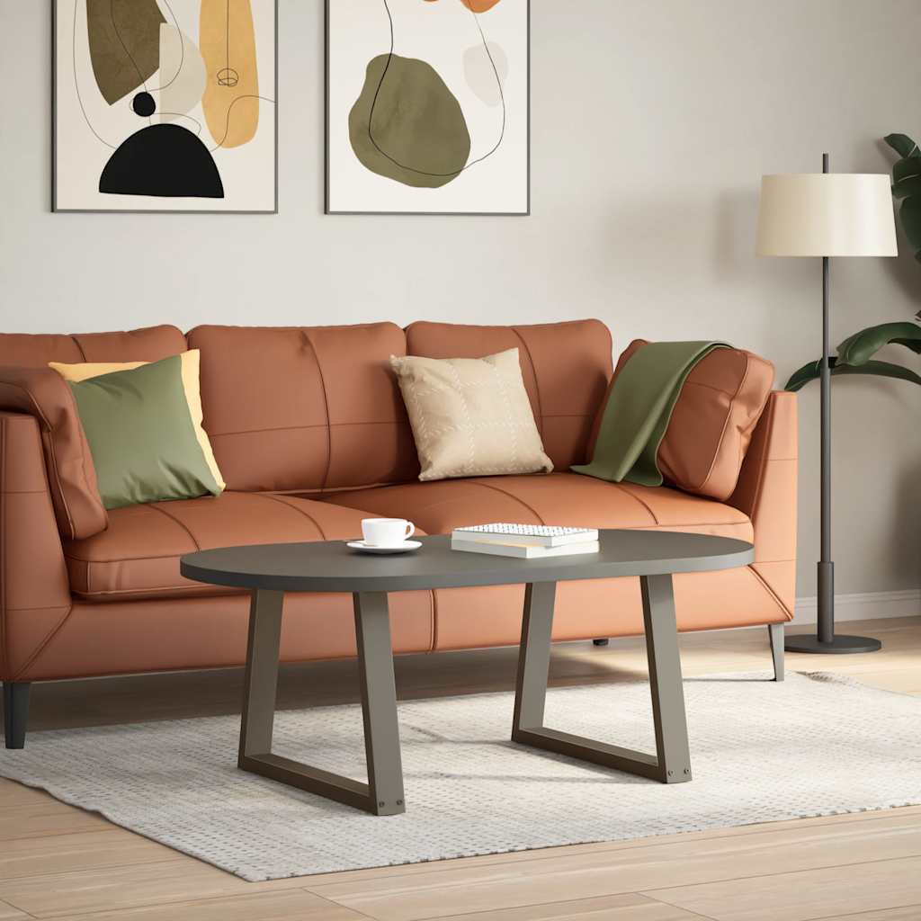 sofabordsben V-formet 2 stk. naturstål 50x(42-43,3) cm stål