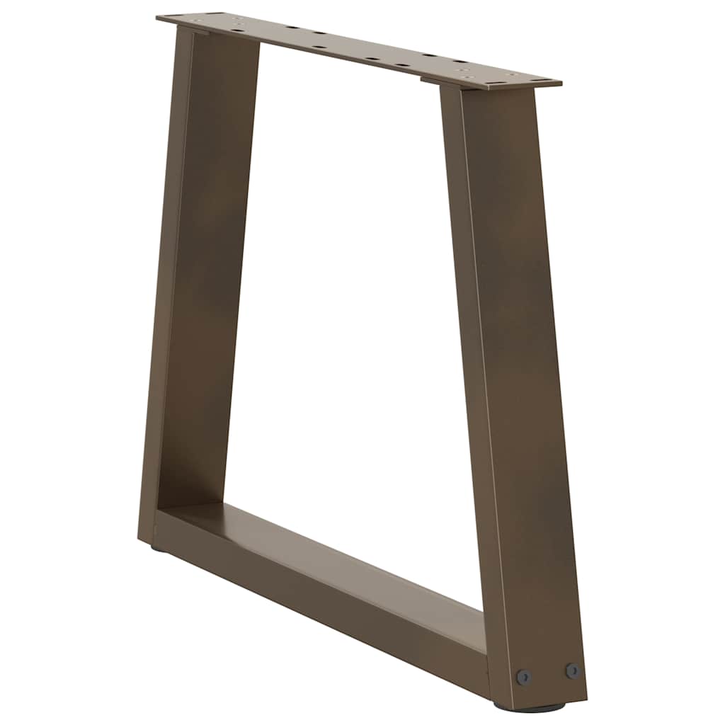 sofabordsben V-formet 2 stk. naturstål 50x(42-43,3) cm stål