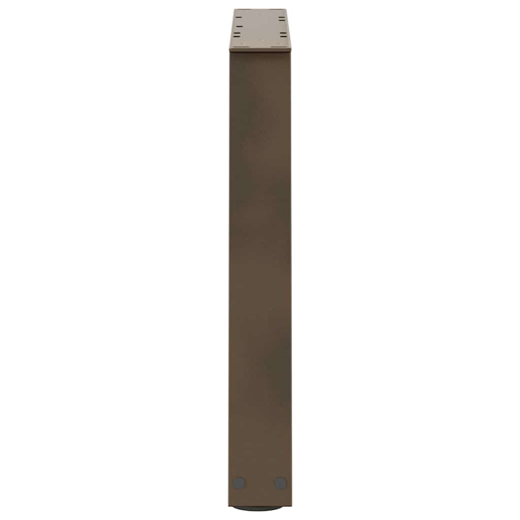 sofabordsben V-formet 2 stk. naturstål 50x(42-43,3) cm stål