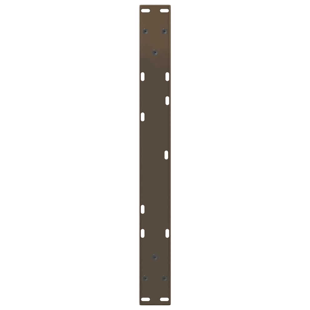 sofabordsben V-formet 2 stk. naturstål 50x(42-43,3) cm stål