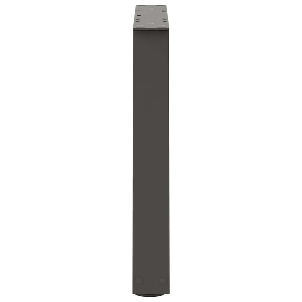 sofabordsben V-formet 2 stk. antracit 60x(42-43,3) cm stål