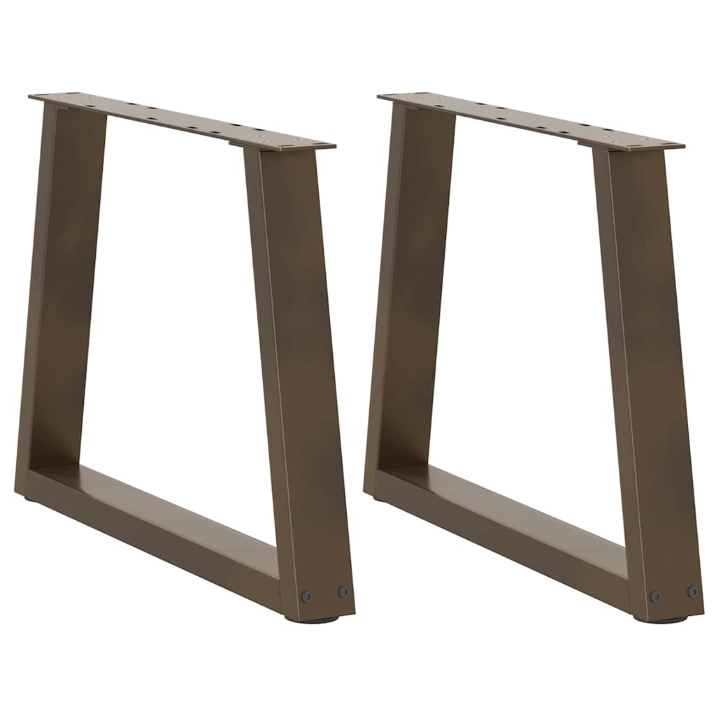 sofabordsben V-formet 2 stk. naturstål 60x(42-43,3) cm stål