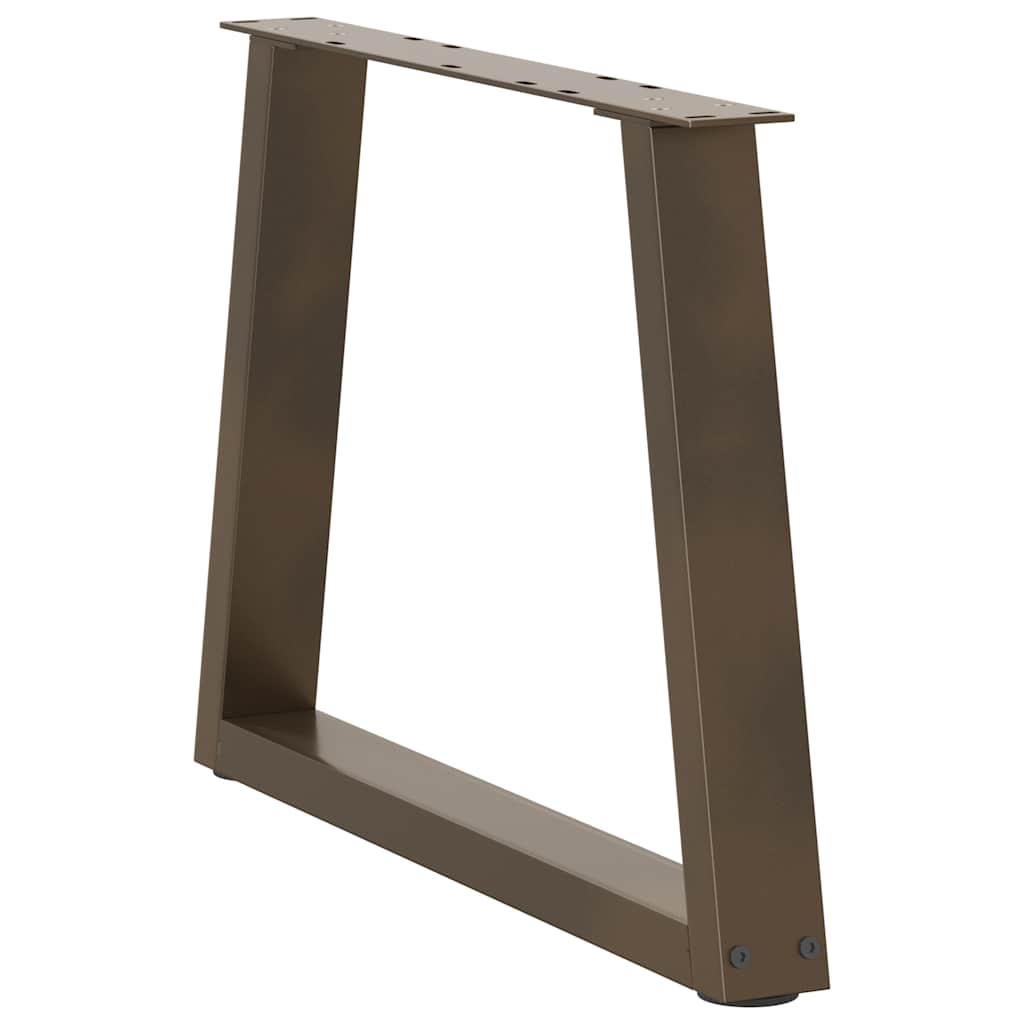 sofabordsben V-formet 2 stk. naturstål 60x(42-43,3) cm stål