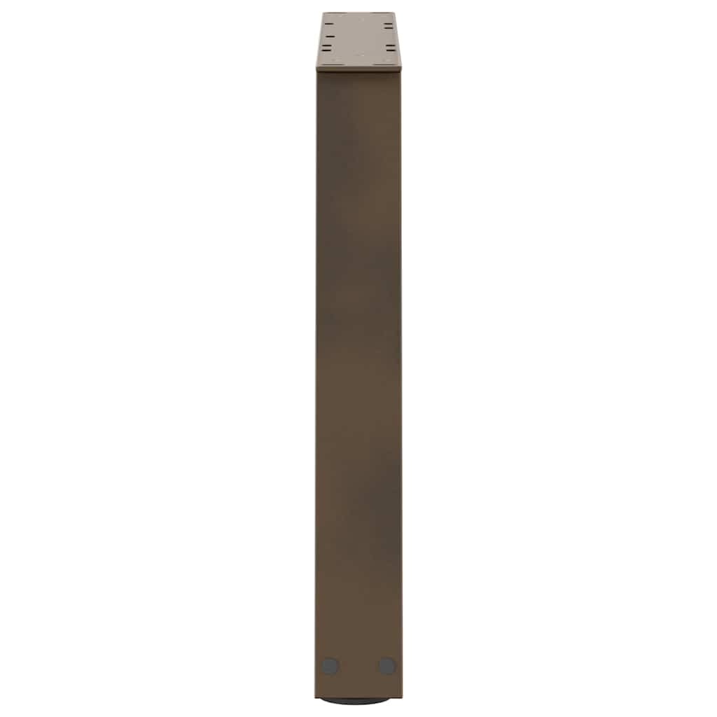 sofabordsben V-formet 2 stk. naturstål 60x(42-43,3) cm stål