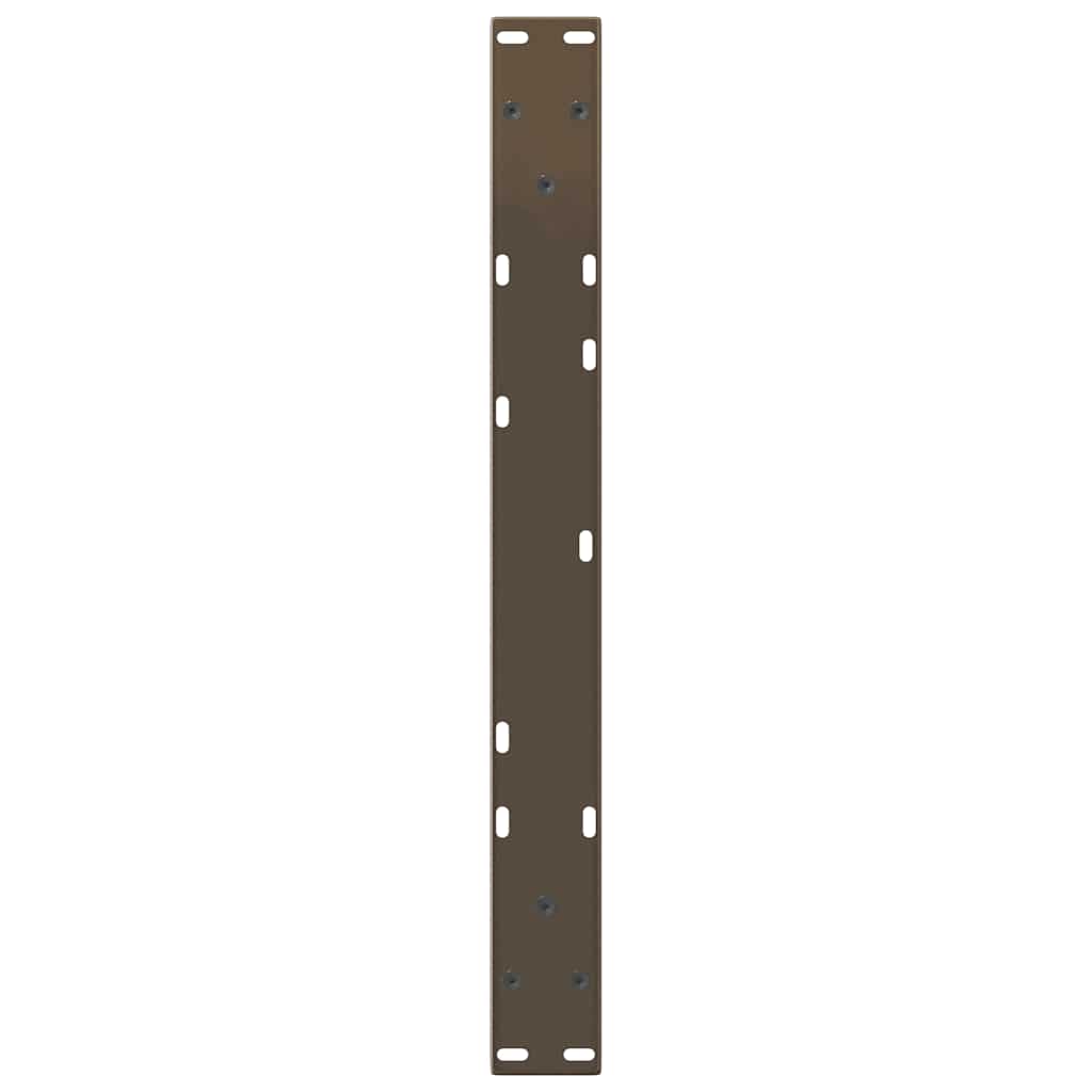 sofabordsben V-formet 2 stk. naturstål 60x(42-43,3) cm stål