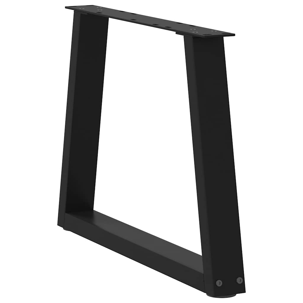 sofabordsben V-formet 2 stk. sort 70 x (42-43,3) cm stål