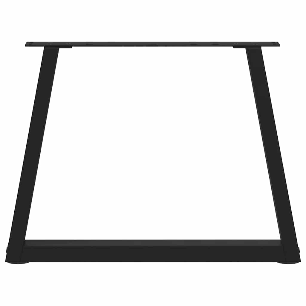 sofabordsben V-formet 2 stk. sort 70 x (42-43,3) cm stål