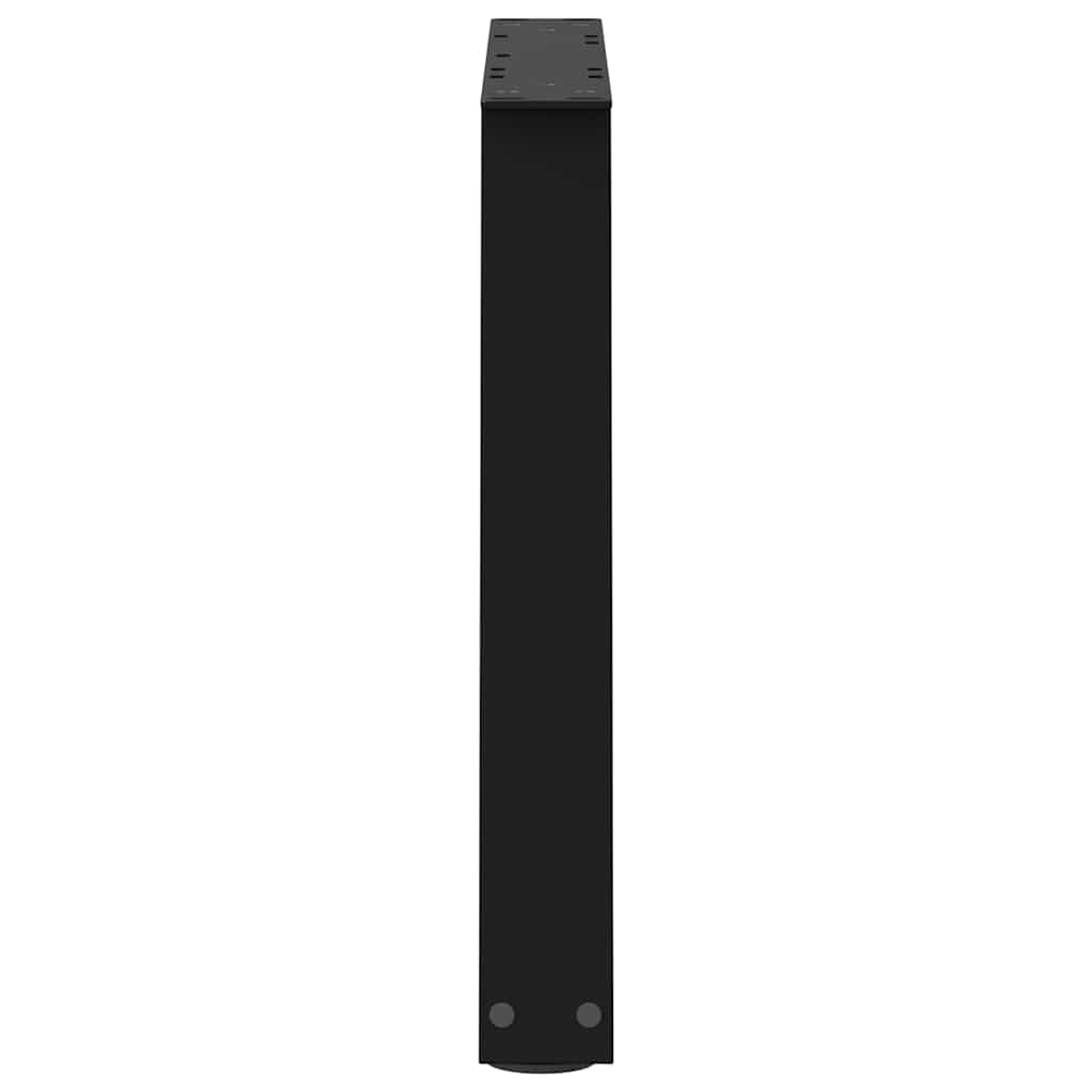 sofabordsben V-formet 2 stk. sort 70 x (42-43,3) cm stål