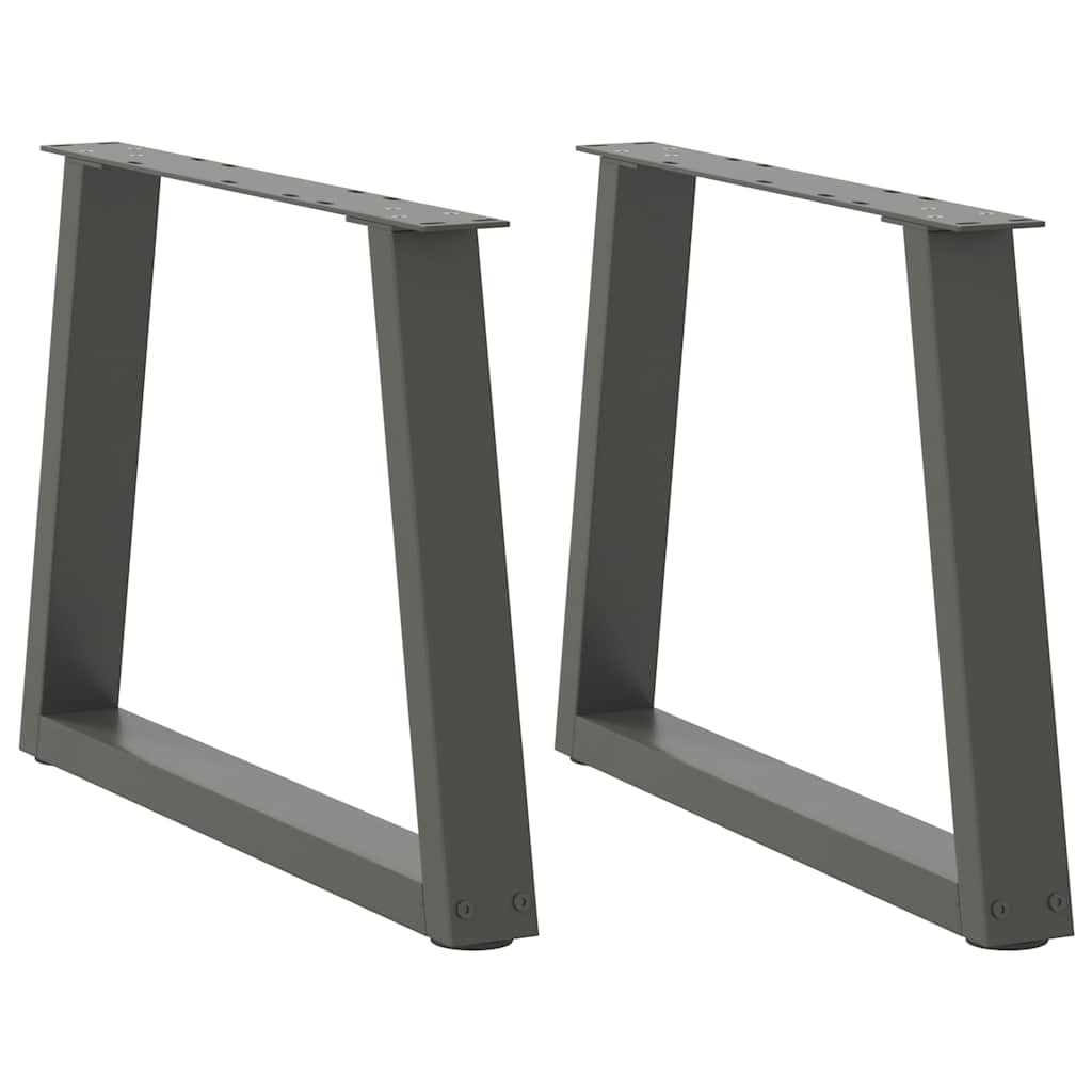 sofabordsben V-formet 2 stk. antracit 70 x (42-43,3) cm stål