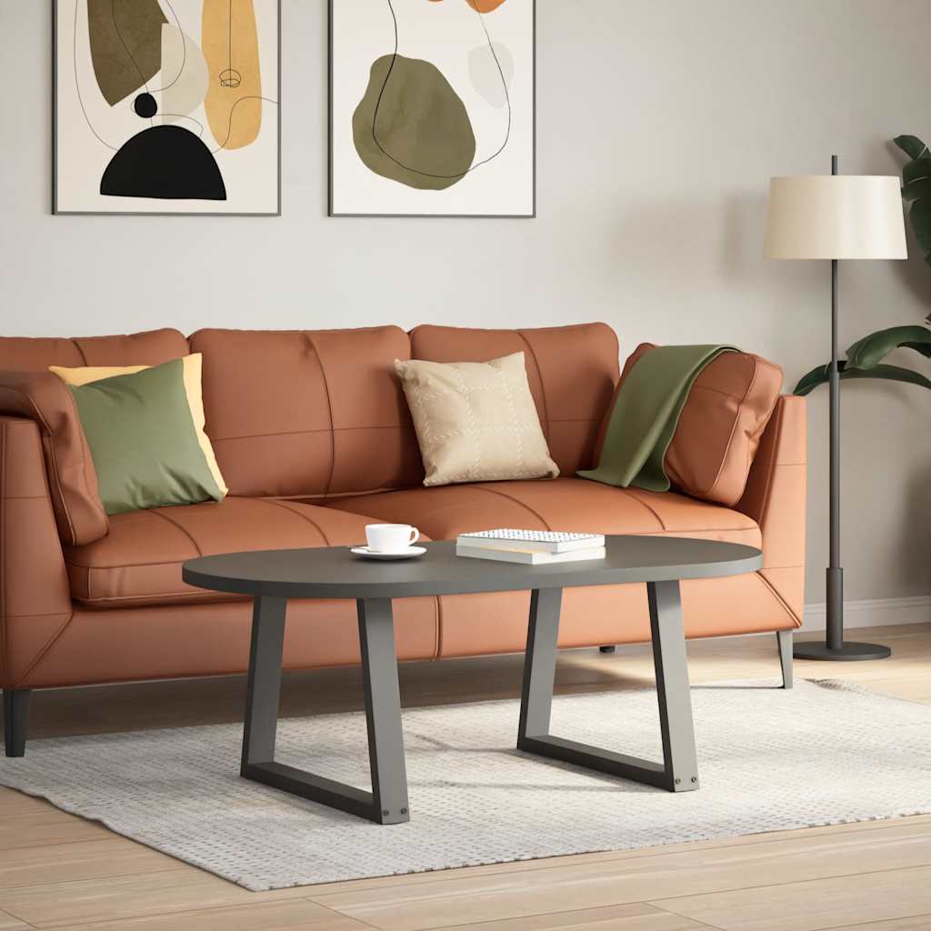 sofabordsben V-formet 2 stk. antracit 70 x (42-43,3) cm stål