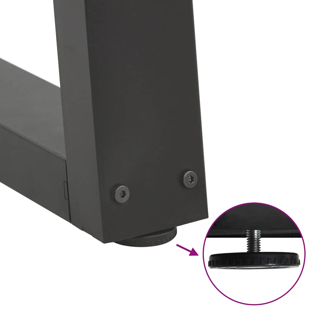 sofabordsben V-formet 2 stk. antracit 70 x (42-43,3) cm stål