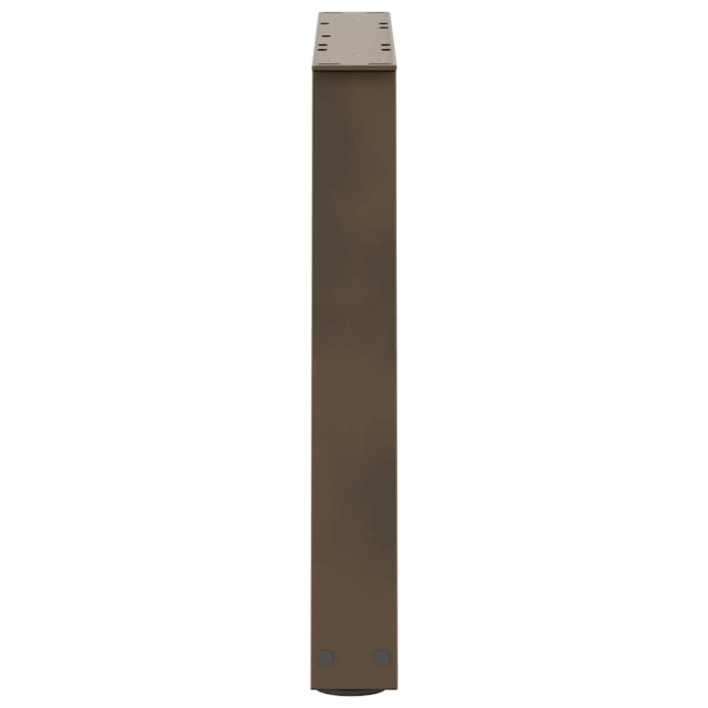 sofabordsben V-formet 2 stk. naturstål 70 x (42-43,3) cm stål