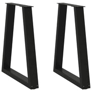spisebordsben V-formet 2 stk. sort 60 x (72-73,3) cm stål