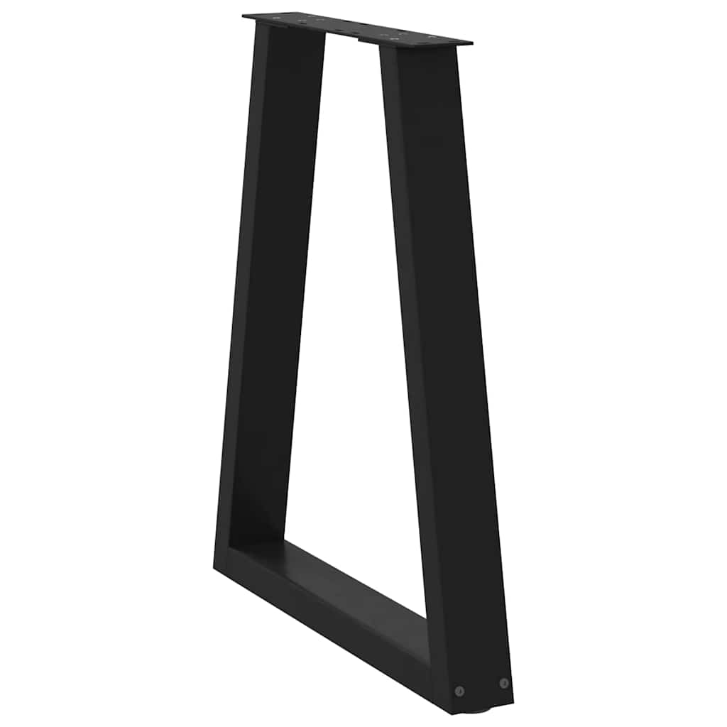 spisebordsben V-formet 2 stk. sort 60 x (72-73,3) cm stål