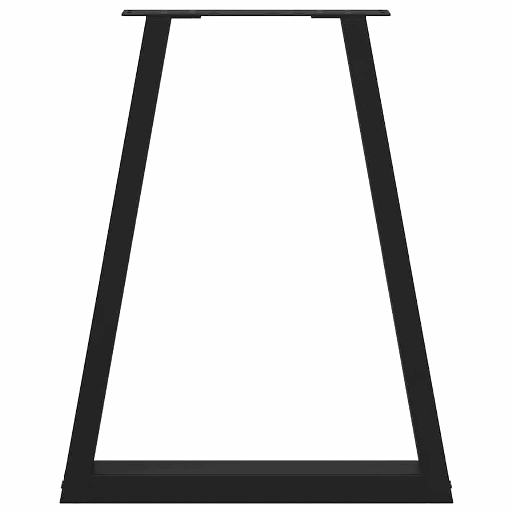 spisebordsben V-formet 2 stk. sort 60 x (72-73,3) cm stål