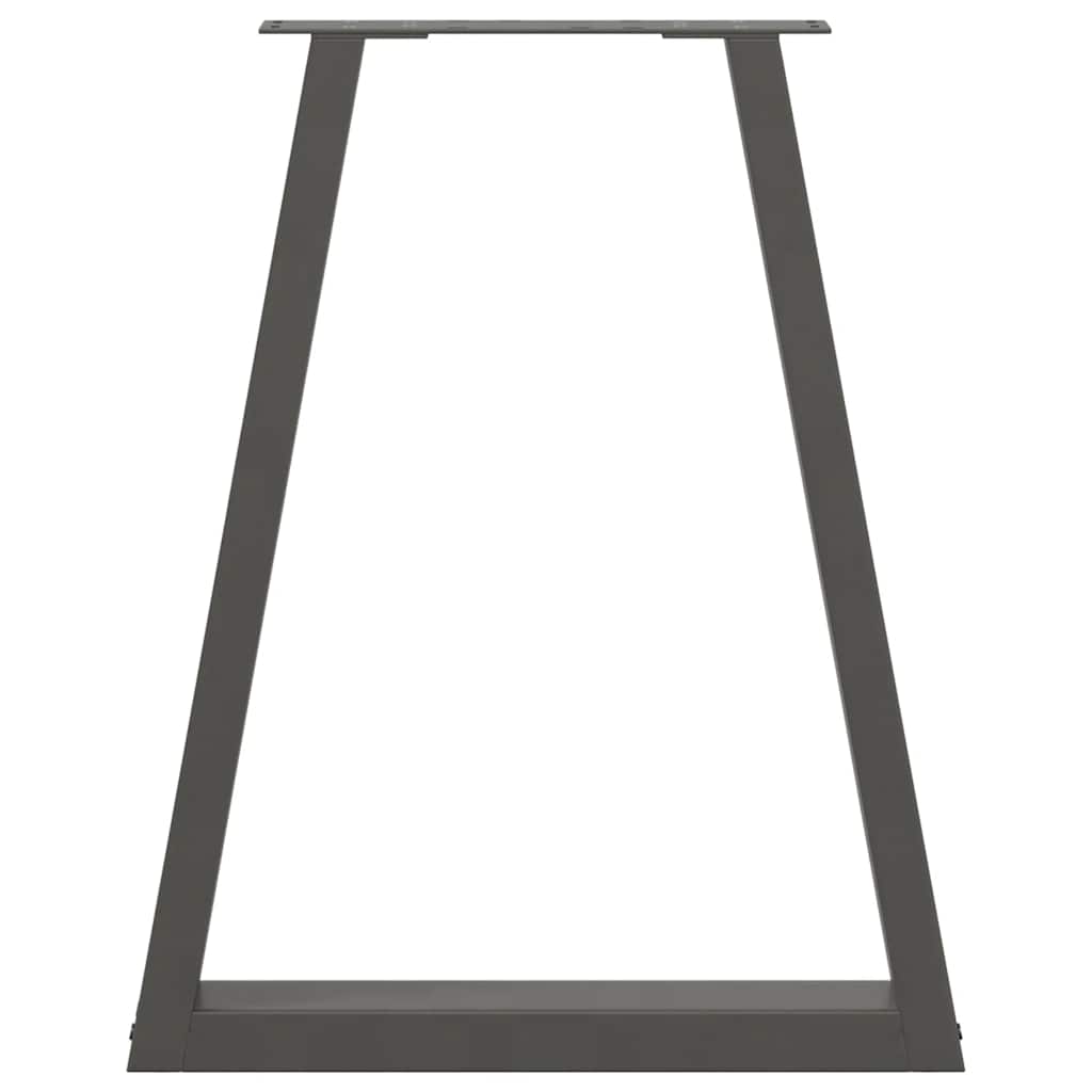 spisebordsben V-formet 2 stk. antracit 60x(72-73,3) cm stål