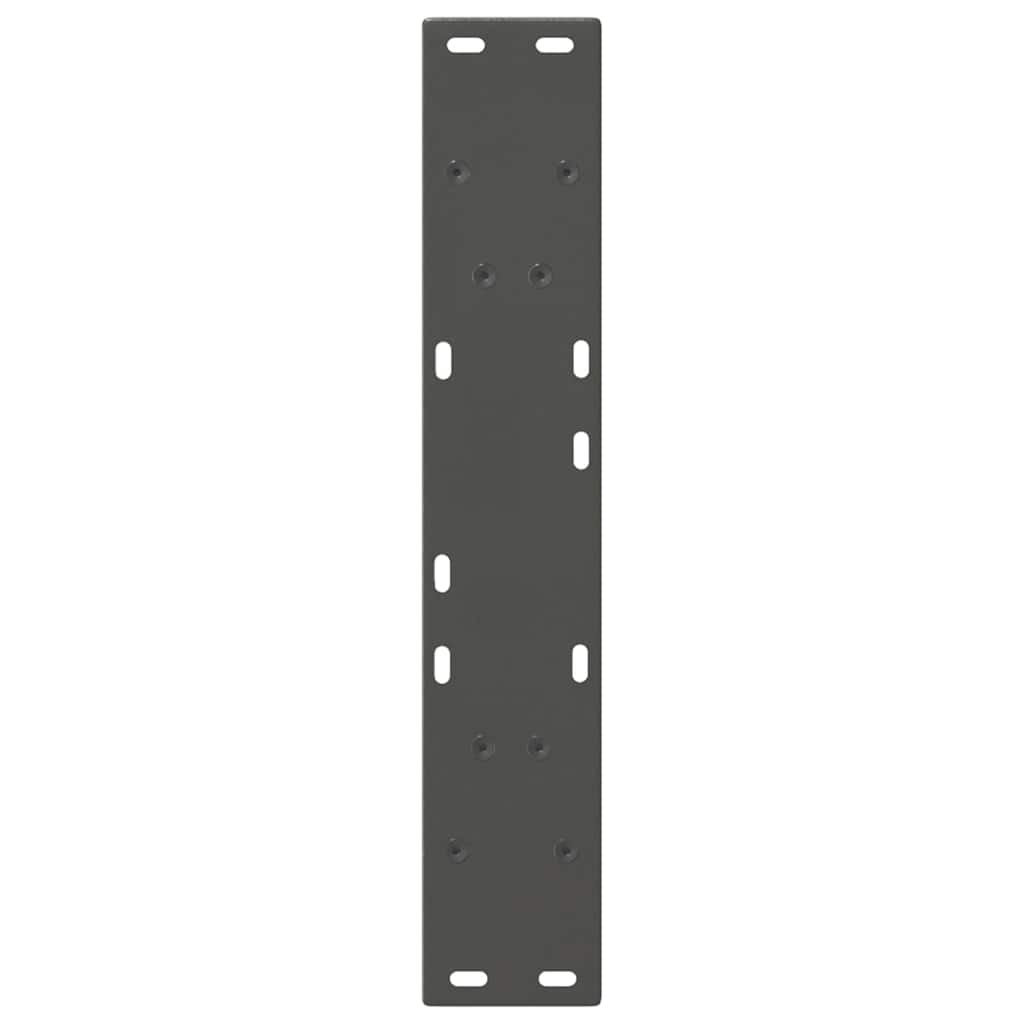 spisebordsben V-formet 2 stk. antracit 60x(72-73,3) cm stål