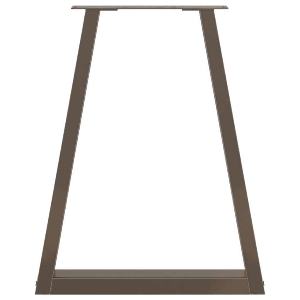 spisebordsben V-formet 2 stk. naturstål 60 x (72-73,3) cm stål