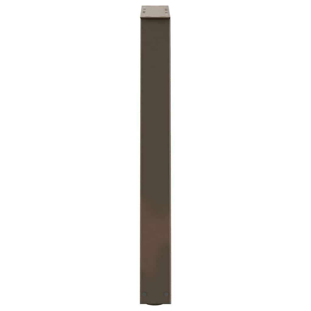 spisebordsben V-formet 2 stk. naturstål 60 x (72-73,3) cm stål