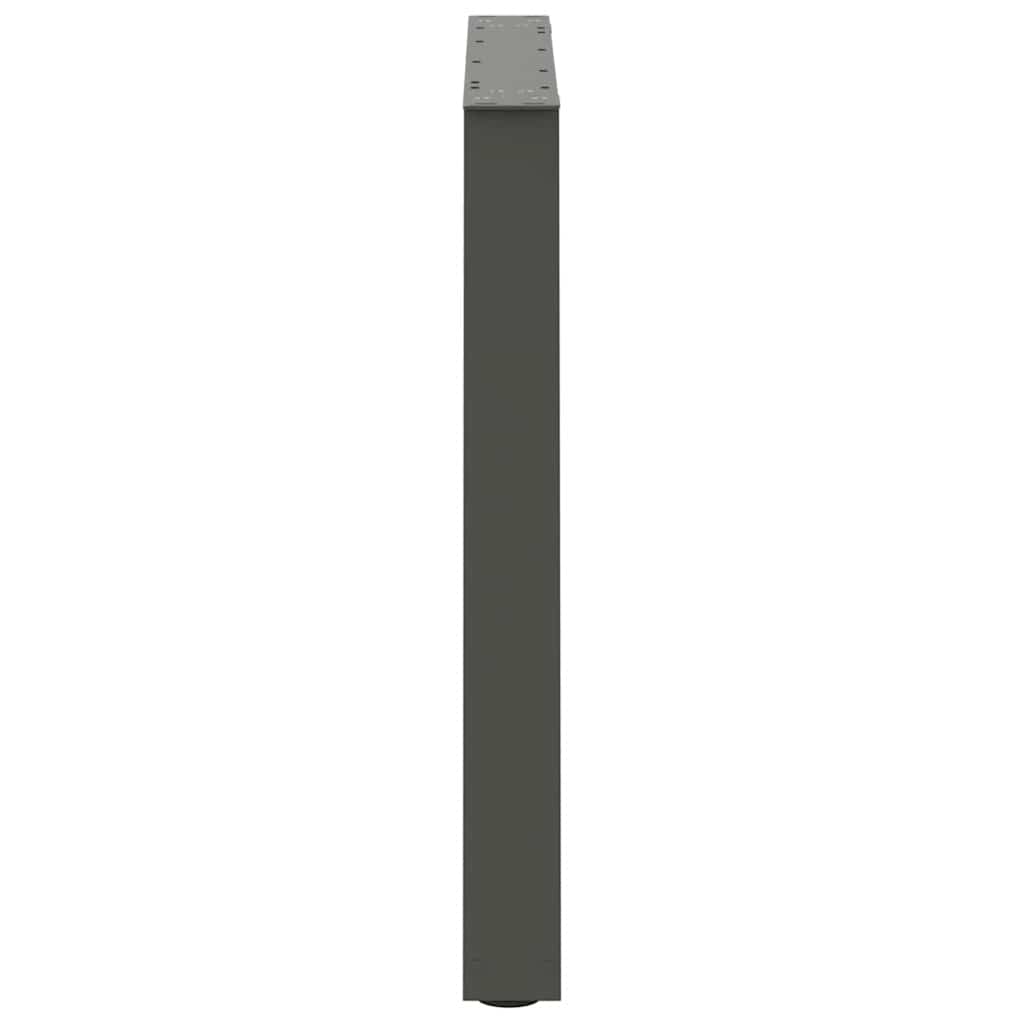 spisebordsben V-formet 2 stk. antracit 70 x (72-73,3) cm stål
