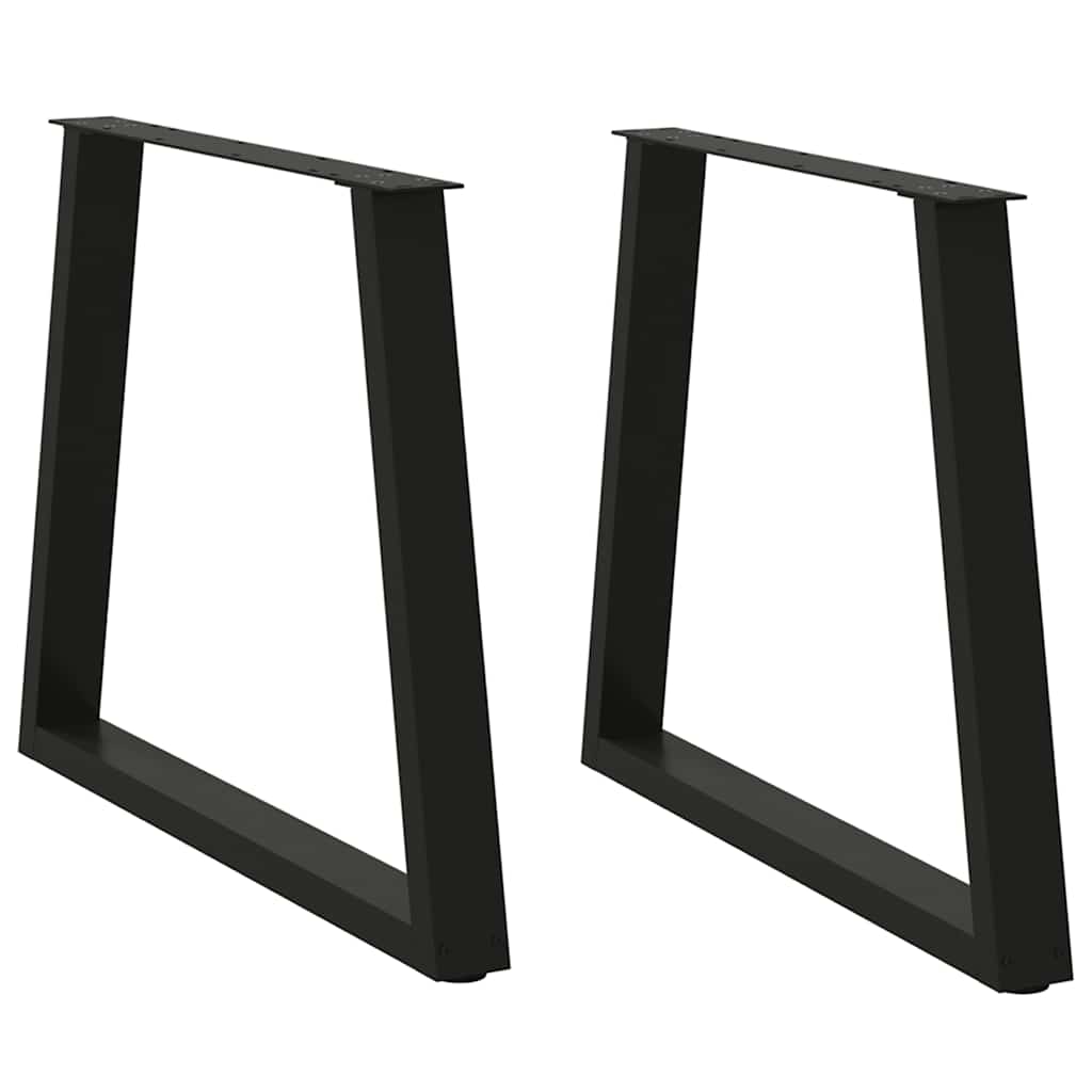 spisebordsben V-formet 2 stk. sort 80 x (72-73,3) cm stål