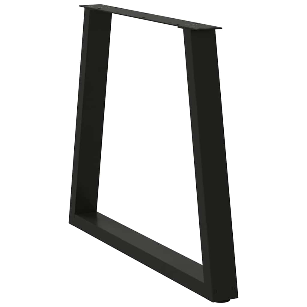 spisebordsben V-formet 2 stk. sort 80 x (72-73,3) cm stål