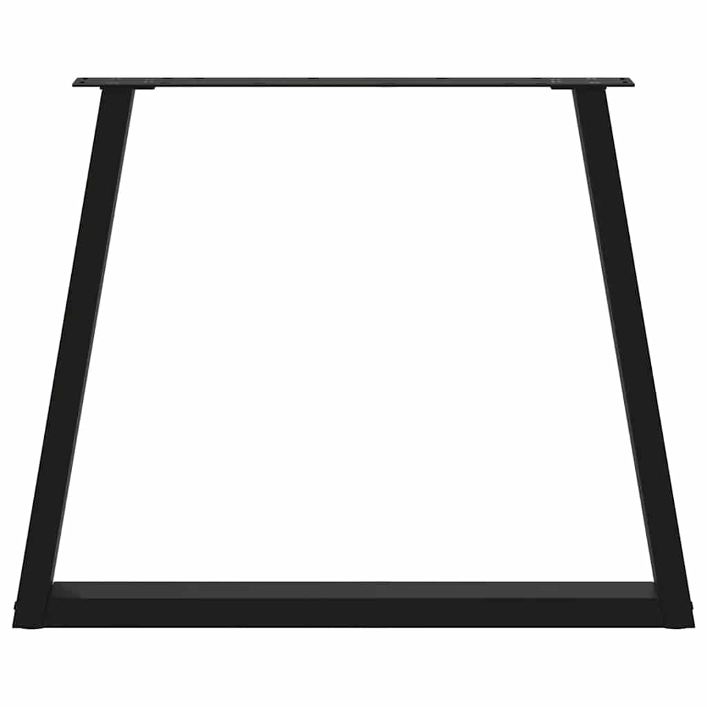 spisebordsben V-formet 2 stk. sort 80 x (72-73,3) cm stål