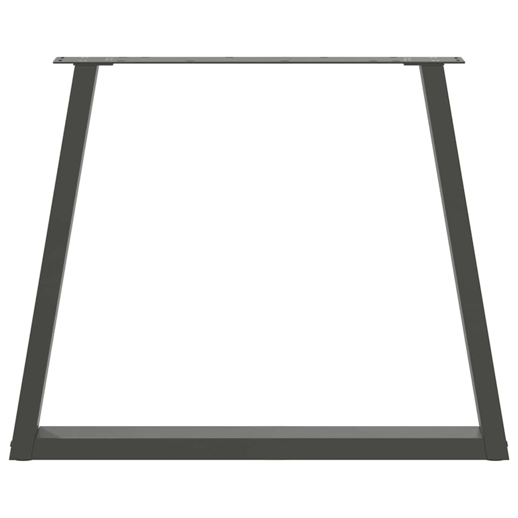 spisebordsben V-formet 2 stk. antracit 80x(72-73,3) cm stål