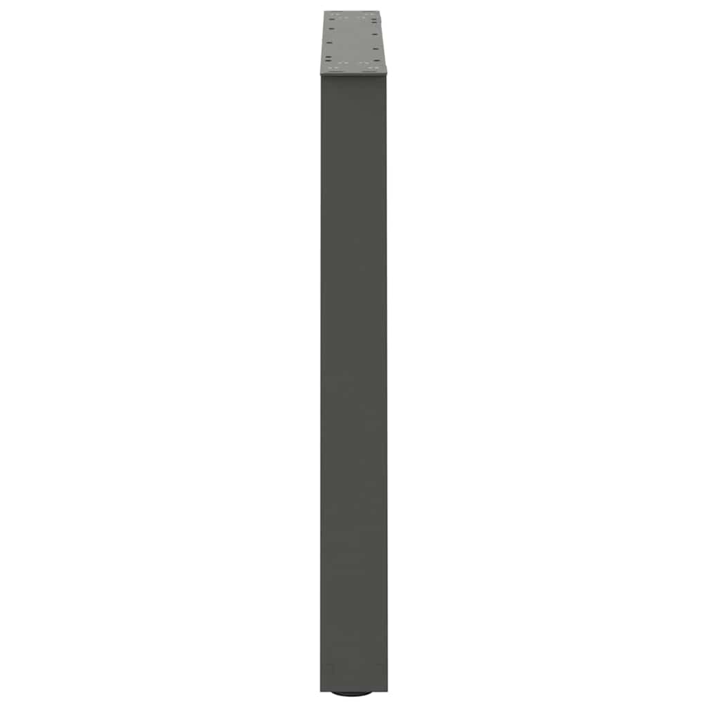 spisebordsben V-formet 2 stk. antracit 80x(72-73,3) cm stål