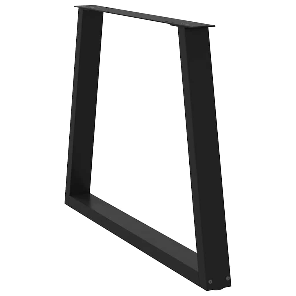 spisebordsben V-formet 2 stk. sort 90 x (72-73,3) cm stål