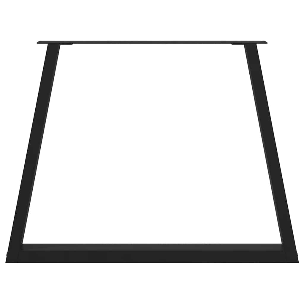 spisebordsben V-formet 2 stk. sort 90 x (72-73,3) cm stål