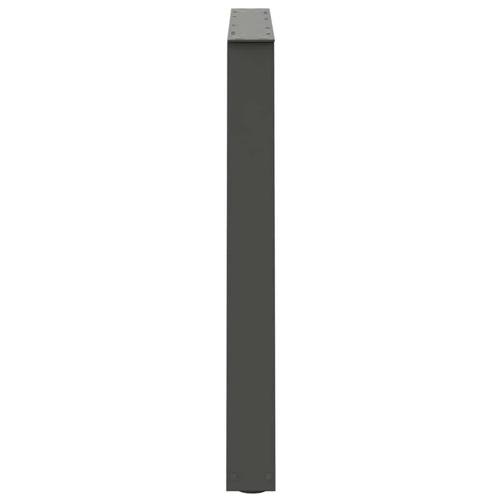 spisebordsben V-formet 2 stk. antracit 90 x (72-73,3) cm stål
